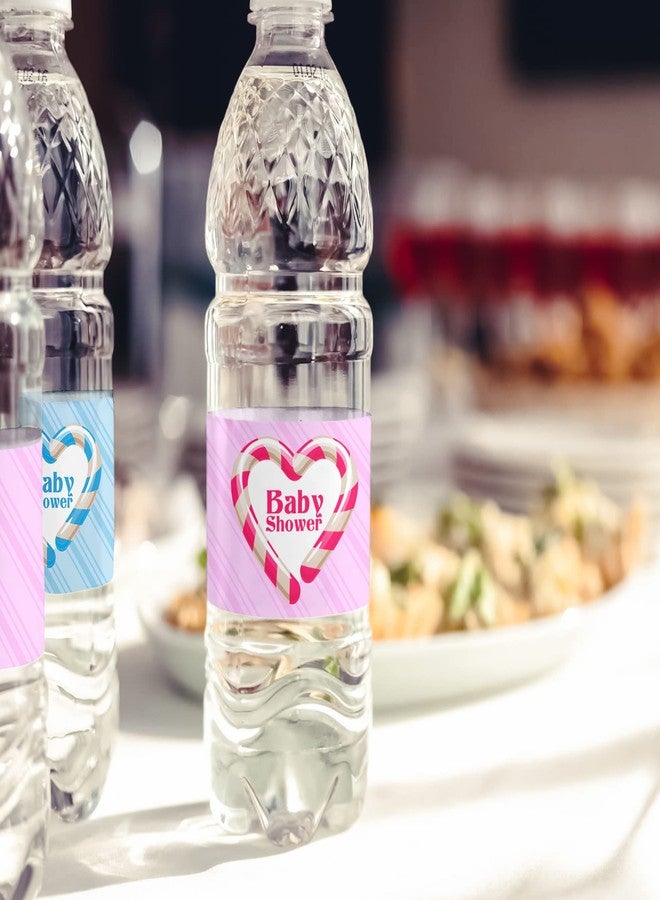 Inkdotpot مجموعة ملصقات زجاجات مياه ذاتية اللصق مقاومة للماء من إنك دوت بوت، 32 قطعة، بتصميم حلوى، مثالية لحفلات استقبال المولود الجديد. - Image 3